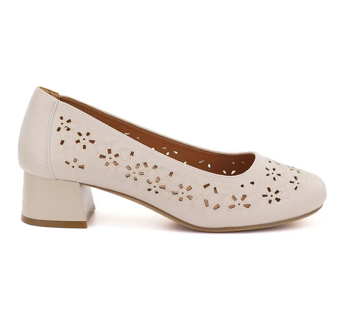 Dámské otevřené béžové lodičky Sergio model 22121890 - LEONE