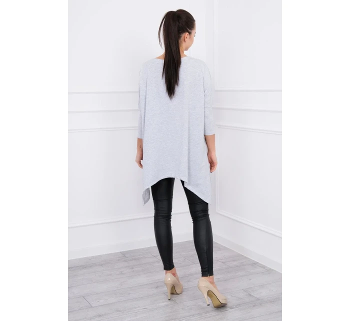 Oversize halenka světle šedá