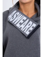 Zateplená mikina s kapucí v grafitové barvě