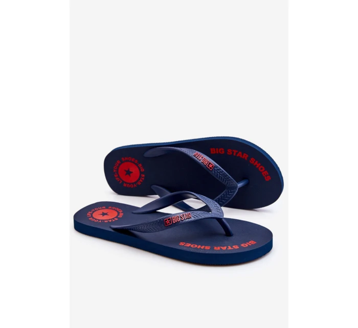 Pánské žabky Big Star model 21610693 Námořnická modrá - Big Star Shoes Pánské žabky Big Star model 21610693 Námořnická modrá - Big Star Shoes