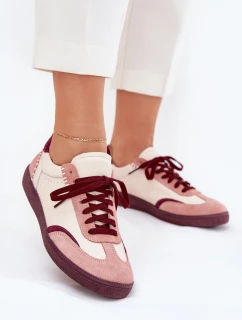 Dámské Kožené Tenisky model 21703133 Béžové - Zazoo