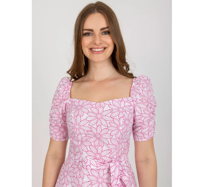 LK SK 509002 šaty.03P bílá a růžová