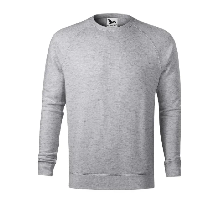 Merger mikina pánská stříbrný melír