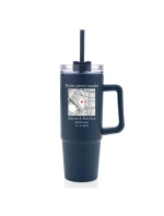 Personalizovaná termoska s průhledným víčkem s mapou