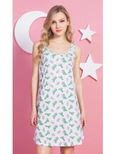 Dámská noční košile na ramínka Kaktus