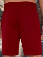 Pánské bordó teplákové kraťasy Dstreet model 21987764 - FashionStreet
