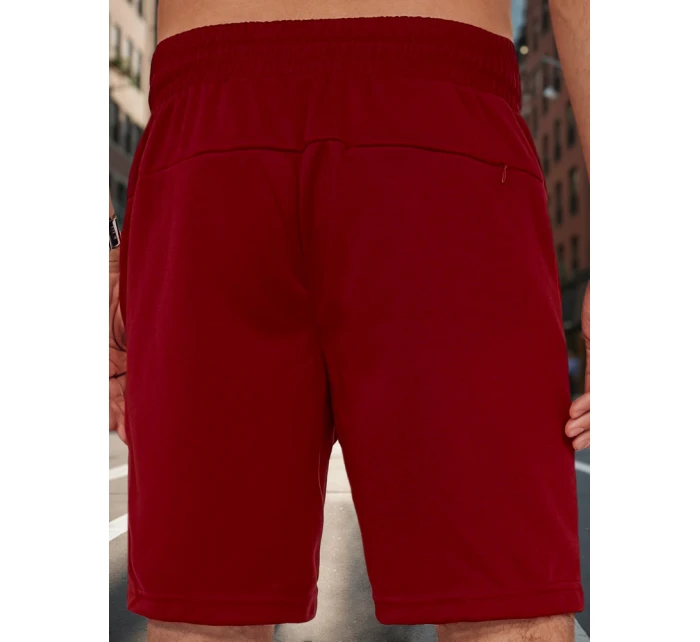 Pánské bordó teplákové kraťasy Dstreet model 21987764 - FashionStreet