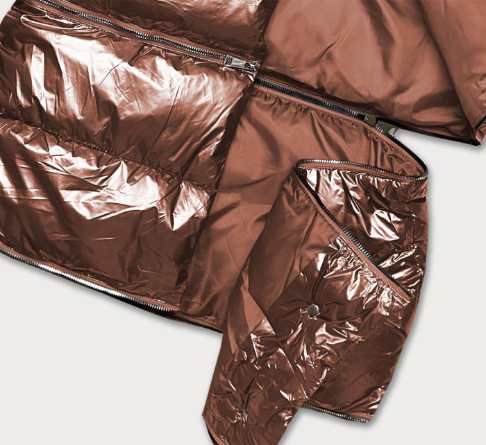 Dámská zimní bunda v měděné barvě ve třech délkách (omdl-009)