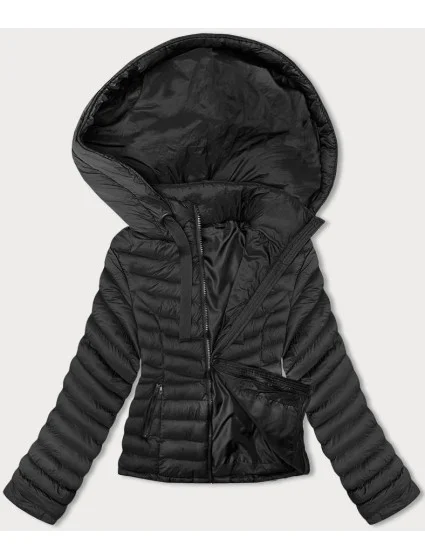 Černá dámská bunda pro přechodné období s kapucí (5M3170-392) Černá dámská bunda pro přechodné období s kapucí (5M3170-392)