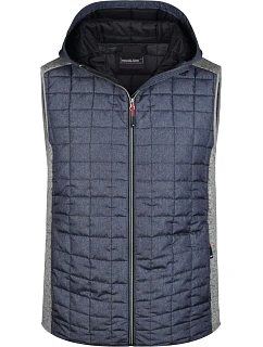 JN Pánská pletená hybridní vesta 02.0 light melange/anthracite melange model 22528828 - Daiber