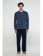 Bavlněné pánské pyžamo se zadní kapsou model 20683343 - Vamp
