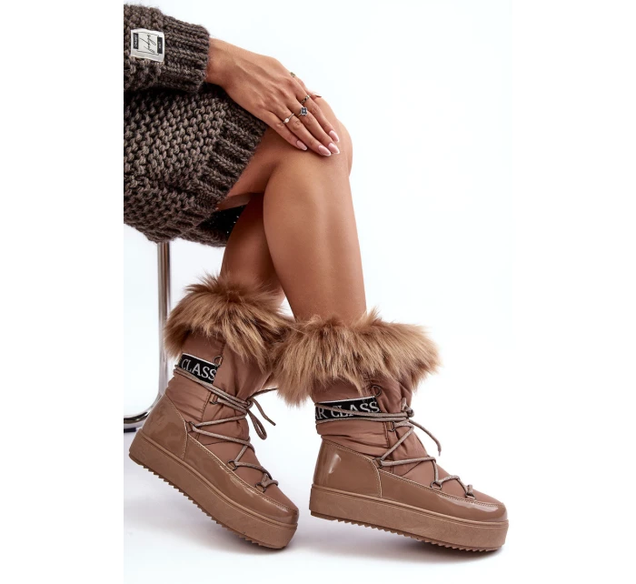 Dámské zavazovací sněhule tmavě hnědé Santero Dámské zavazovací sněhule tmavě hnědé Santero