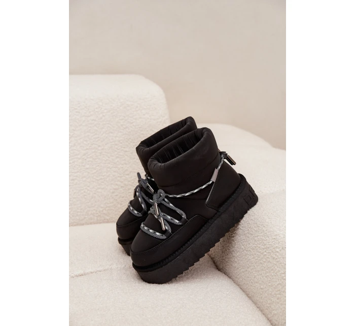 Sněhule na platformě model 21714033 Černé - D.Franklin