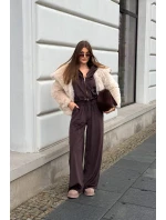 Dámské sněhule na platformě s kožešinou a výšivkou tmavě béžové Querina Dámské sněhule na platformě s kožešinou a výšivkou tmavě béžové Querina