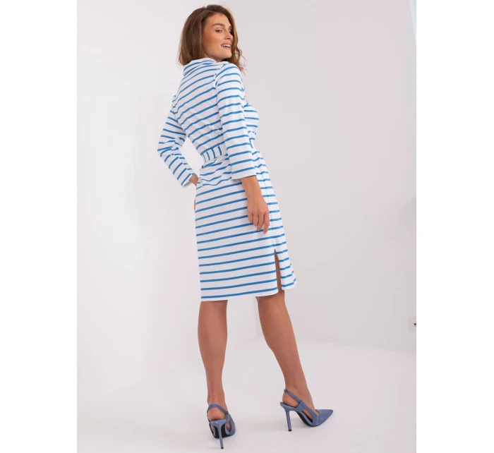 LK SK 509299 šaty.74 bílá a modrá