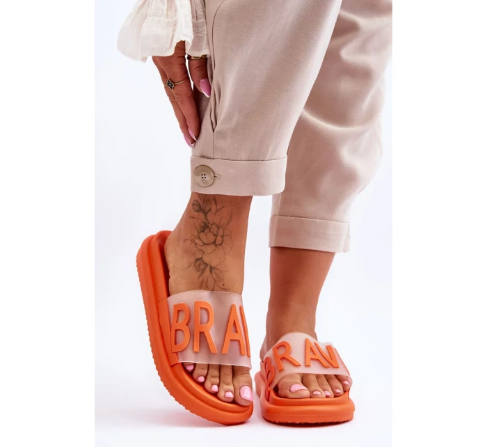 Dámské pantofle na platformě Orange Brave Dámské pantofle na platformě Orange Brave