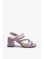 Dámské elegantní sandály na vysokém podpatku fialové D&A Dámské elegantní sandály na vysokém podpatku fialové D&A