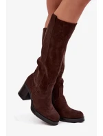 Kozačky na podpatku  model 220223 Step in style