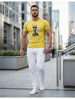 Pánské tričko Stay COOL s potiskem žlutá FashionStreet NX5018R