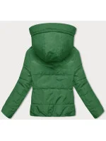 Černo-zelená oboustranná krátká bunda s kapucí (B8181-1082) Černo-zelená oboustranná krátká bunda s kapucí (B8181-1082)