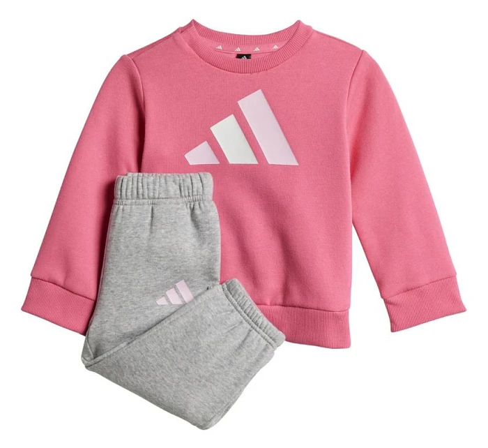 Dětské tepláky Adidas Essentials růžové a šedé JY0303