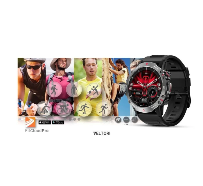 Černý silikonový řemínek model 21805549 - VELTORI