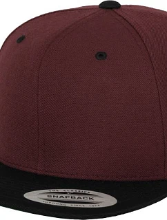 Flexfit 6089M 6 panelová Snapback kšiltovka 55.6089 maroon/black
