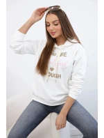 Bavlněná mikina s kapucí ecru Bavlněná mikina s kapucí ecru