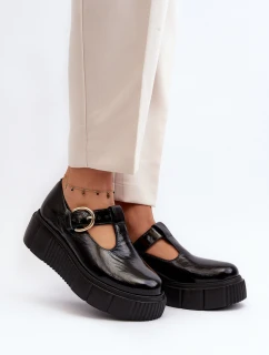 Moderní Polobotky na Masivní Platformě Černé model 21646958 - Zazoo