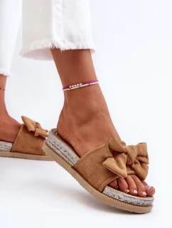 Dámské žabky na platformě s mašlí Camel model 21653345 - Boto