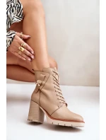 Zateplené Kotníkové Boty Na Podpatku Se Zlatým Detaily Béžové Ivarisse Zateplené Kotníkové Boty Na Podpatku Se Zlatým Detaily Béžové Ivarisse