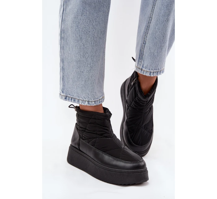 Dámské zateplené sněhule na platformě Tahlira – černé