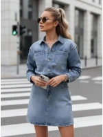 Dámské mini šaty JINELLA s páskem modré FashionStreet EY2569
