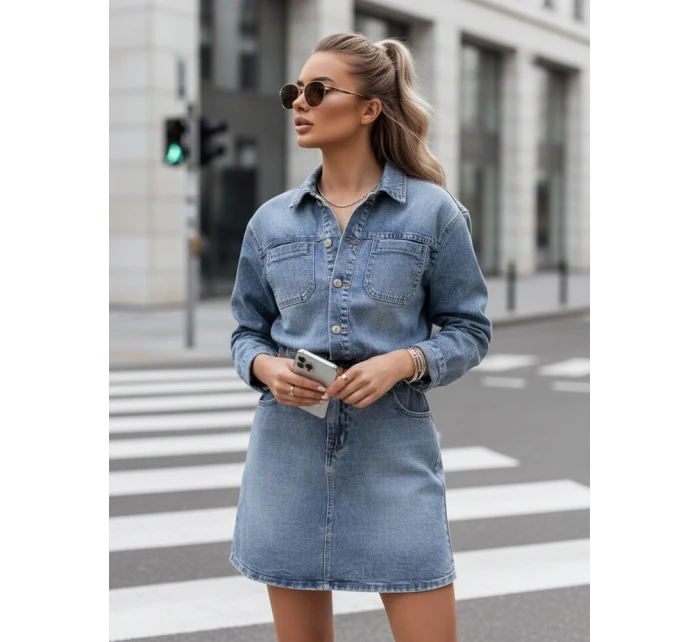 Dámské mini šaty JINELLA s páskem modré FashionStreet EY2569