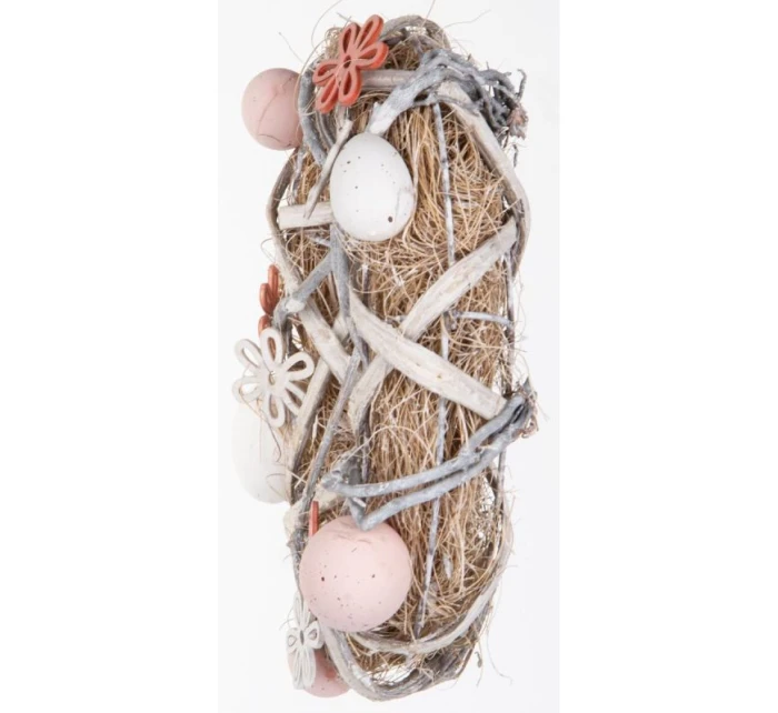 DEKORATIVNÍ GIRLANDA ŠEDÁ PRŮMĚR 24CM