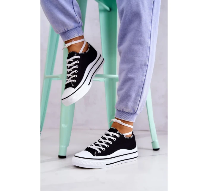 Dámské zavazováním tenisky Černá Menifee Dámské zavazováním tenisky Černá Menifee