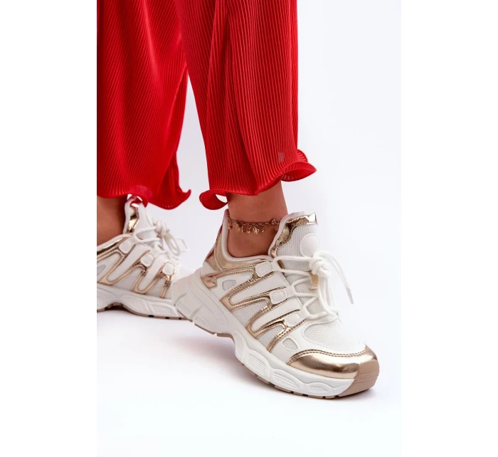 Dámské tenisky bílé a zlaté Ahmani Dámské tenisky bílé a zlaté Ahmani