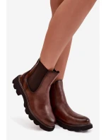 Dámské kotníkové boty – hnědé Rivelia, zateplené se zipem Dámské kotníkové boty – hnědé Rivelia, zateplené se zipem