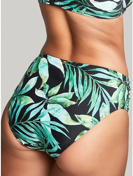 Dámské plavkové kalhotky Bali Midi Brief model 19412500 zelené s potiskem - Panache Dámské plavkové kalhotky Bali Midi Brief model 19412500 zelené s potiskem - Panache