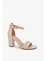 Sandály na podpatku model 213925 Step in style Sandály na podpatku model 213925 Step in style