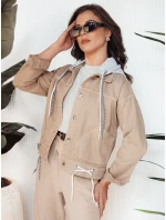 Dámská džínová bunda AWIV béžová FashionStreet TY4317