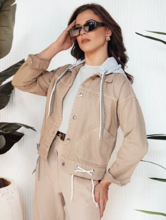 Dámská džínová bunda AWIV béžová FashionStreet TY4317