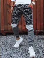 Pánské kamuflážní antracitové tepláky FashionStreet UX4427 Pánské kamuflážní antracitové tepláky FashionStreet UX4427