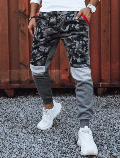 Pánské kamuflážní antracitové tepláky Dstreet UX4427