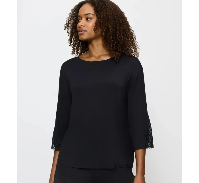 Dámský pyžamový top Aura Spotlight Top - BLACK - černý 0004 - TRIUMPH