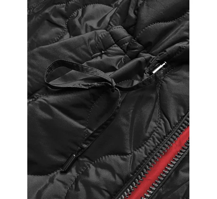 Tmavě oboustranná dámská prošívaná bunda model 15884820 - MHM