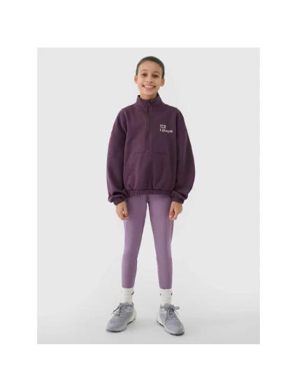 Dívčí mikina bez kapuce 4F 4FJRSS25TSWSF2058-50S Dívčí mikina bez kapuce 4F 4FJRSS25TSWSF2058-50S