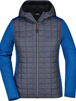 Daiber JN 771 Dámská pletená hybridní bunda 02.0771 royal melange/anthracite melange