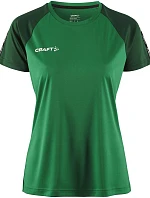 Craft Teamwear Squad Go Contrast Jersey W Dámské kontrastní sportovní tričko 82.2726 team green/ivy