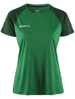 Craft Teamwear Squad Go Contrast Jersey W Dámské kontrastní sportovní tričko 82.2726 team green/ivy